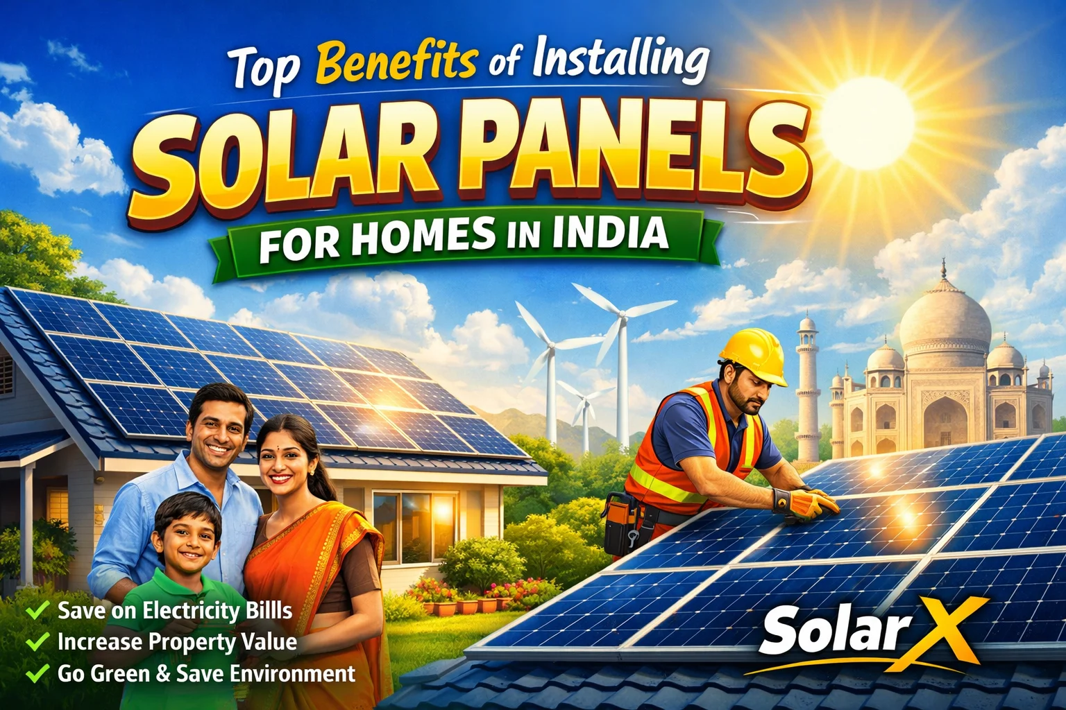 Top Benefits of Installing Solar Panels for Homes in India